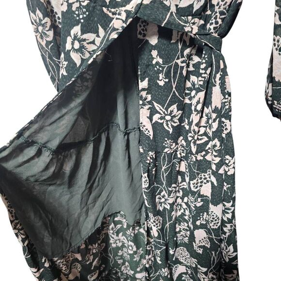 Elan February Black Floral Maxi Wrap Dress - Picture 5 of 7
